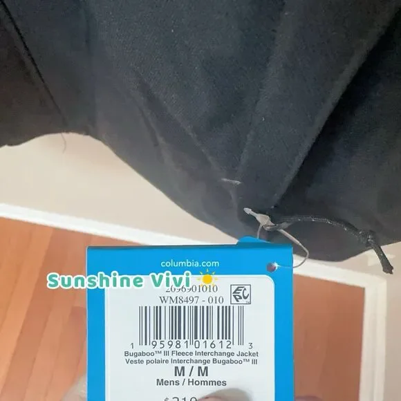 NEW Columbia Men’s Size Medium Bugaboo III Fleece Lined Interchange Jacket Black